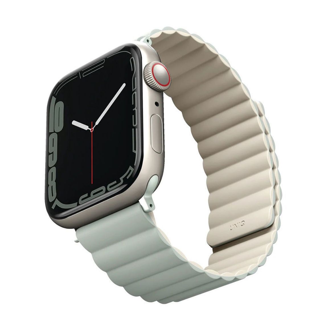 Picture of Uniq Revix Reversible Magnetic Apple Watch Strap 42/44/45/49mm - Sage/Beige