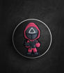 Picture of Black Triangle Squid Guard Pvc Patch