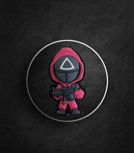 Picture of Black Triangle Squid Guard Pvc Patch