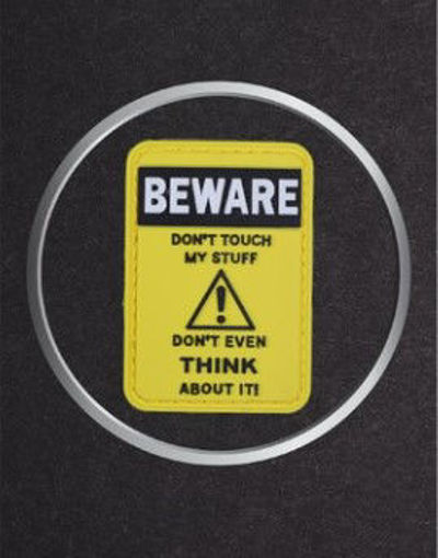 Picture of Black Beware Pvc Patches