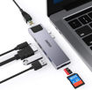 Picture of Choetech 7 in 1 USB-C Multiport Adapter - Gray