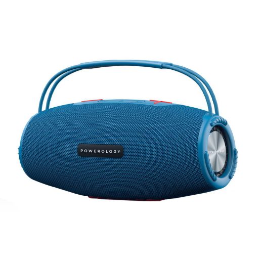 Picture of Powerology Phantom Speaker Bluetooth 5.0 Water Resistant Aux Interface - Navy Blue