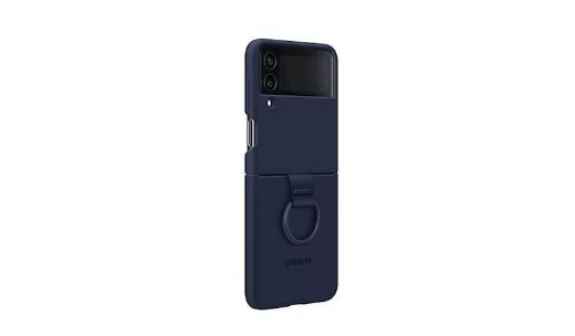 Picture of Samsung Flip 4 Silicone Cover with Ring - Navy