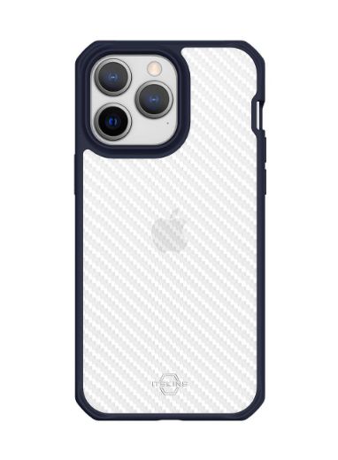 Picture of Itskins Hybrid Tek Case for iPhone 14 Pro Max - Deep Blue and Transparent