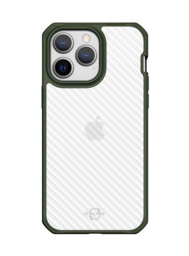 Picture of Itskins Hybrid Tek Case for iPhone 14 Pro Max - Olive Green and Transparent