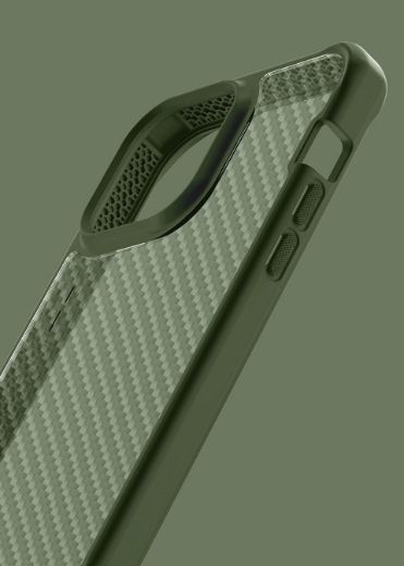 Picture of Itskins Hybrid Tek Case for iPhone 14 Pro Max - Olive Green and Transparent