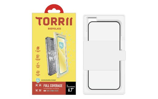 Picture of Torrii Bodyglass Screen Protector Anti-Bacterial Coating for iPhone 14 Pro Max - Full Coverage Black