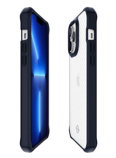 Picture of Itskins Hybrid Tek Case for iPhone 14 Pro - Deep Blue and Transparent