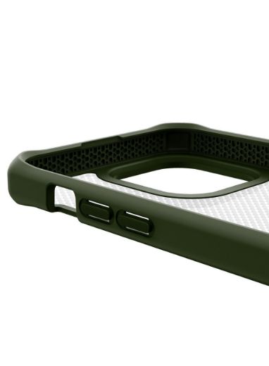 Picture of Itskins Hybrid Tek Case for iPhone 14 Pro - Olive Green and Transparent