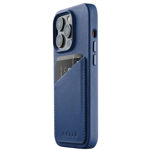 Picture of Mujjo Full Leather Wallet Case for iPhone 14 Pro - Monaco Blue
