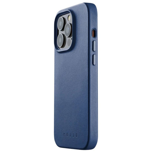 Picture of Mujjo Full Leather Case with MagSafe for iPhone 14 Pro Max - Monaco Blue