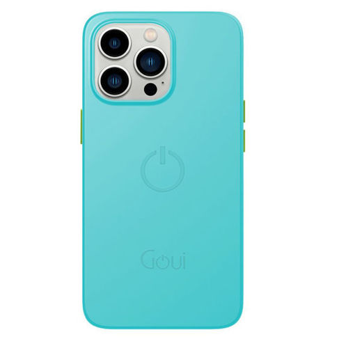 Picture of Goui Magnetic Case for iPhone 13 Pro Max with Magnetic Bars - Cyan Blue