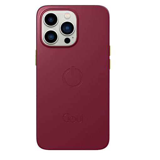Picture of Goui Magnetic Case for iPhone 13 Pro with Magnetic Bars - Maroon Red