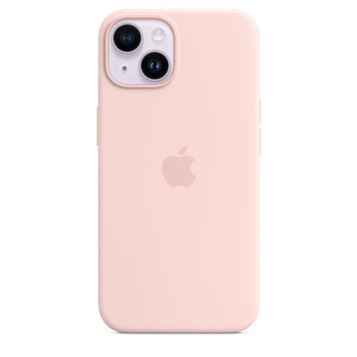 Picture of Apple iPhone 14 Plus Silicone Case with MagSafe - Chalk Pink