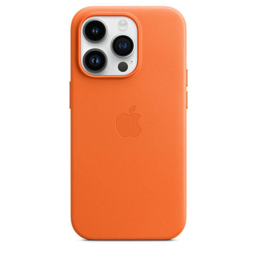 Picture of Apple iPhone 14 Pro Leather Case with MagSafe - Orange