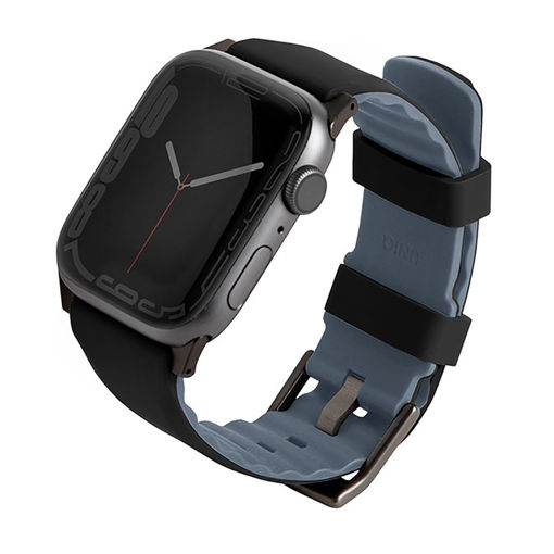 Picture of Uniq Linus Airosoft Silicone Apple Watch Strap 41/40/38mm - Midnight Black