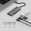Picture of Smartix Premium 7 In 1 USB-C Hub Compatible with USB-C Devices - Gray