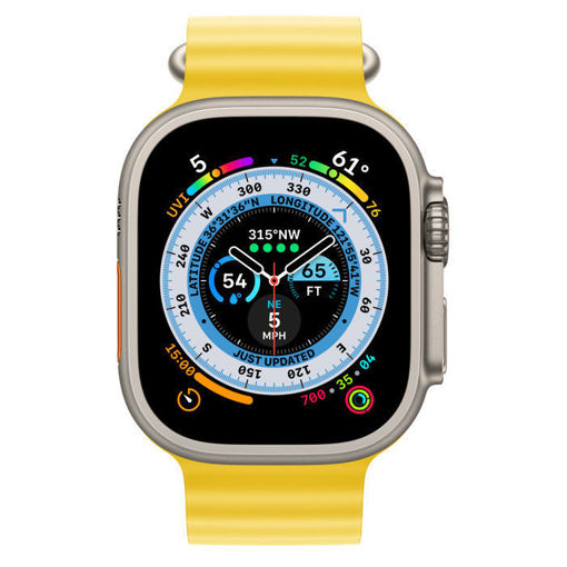 Picture of Apple Watch Ultra GPS + Cellular 49MM Titanium Case with Ocean Band - Yellow