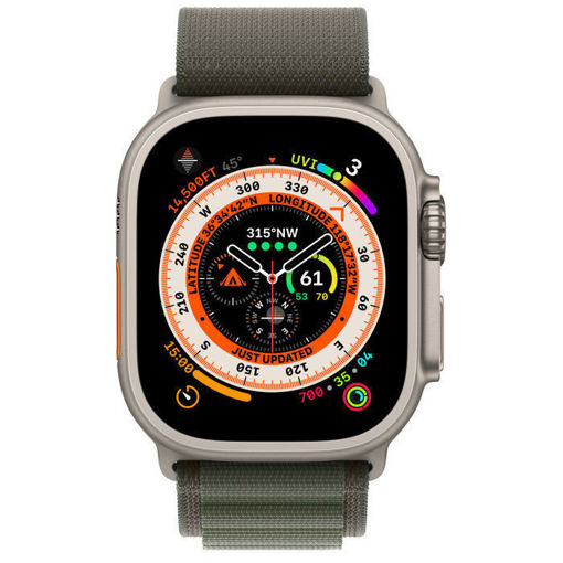 Picture of Apple Watch Ultra GPS + Cellular 49MM Titanium Case with Alpine Loop Medium - Green