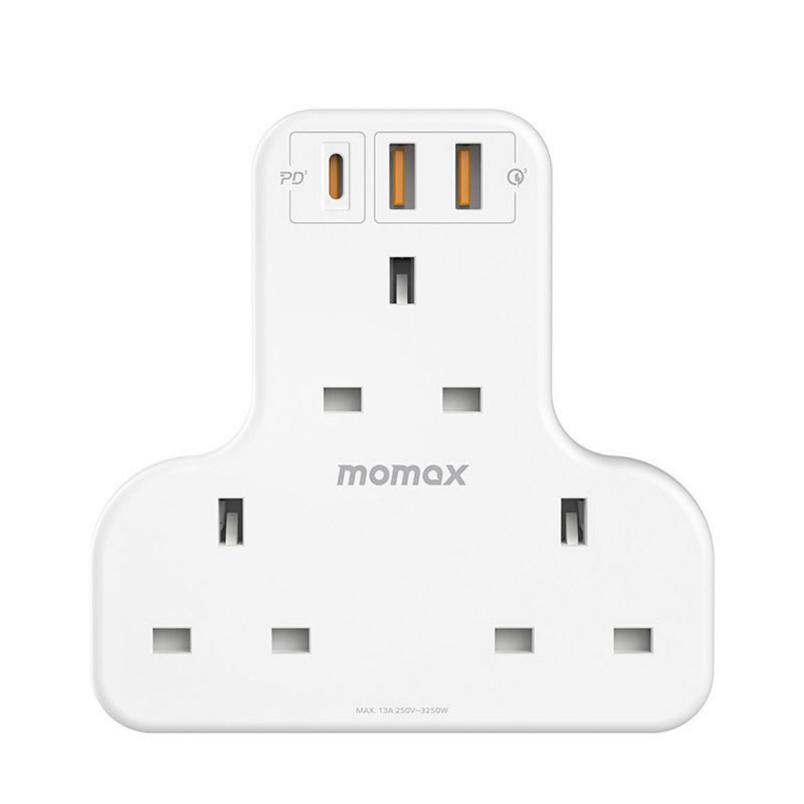 Picture of Momax OnePlug PD 20W 3 Outlet T Strip - White