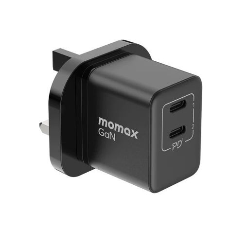 Picture of Momax OnePlug 35W 2-Port GaN Mini Charger - Black