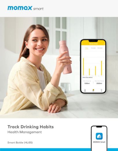 Picture of Momax Smart Bottle IoT Thermal Drinkware - Pink