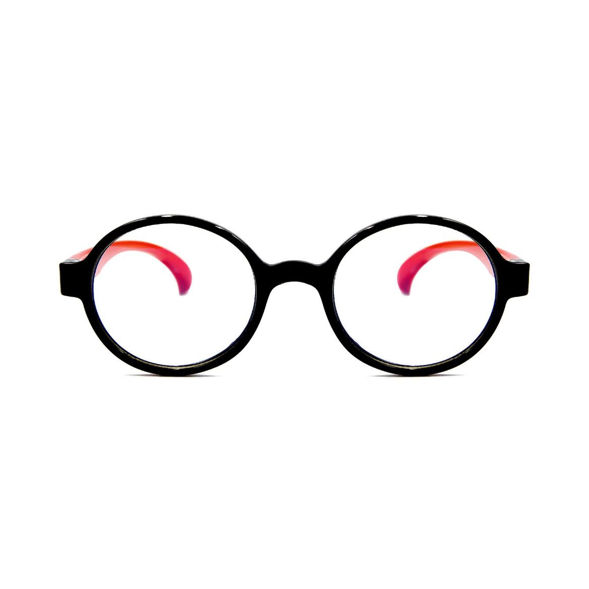 Picture of Specs Round Frame Kids Screen Glasses - Black/Red