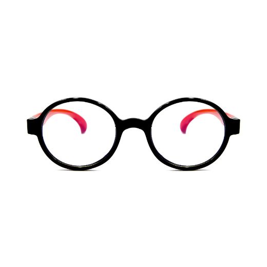 Picture of Specs Round Frame Kids Screen Glasses - Black/Red