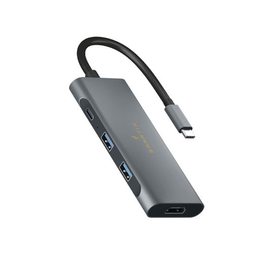 Picture of Smartix Premium 7 In 1 USB-C Hub Compatible with USB-C Devices - Gray