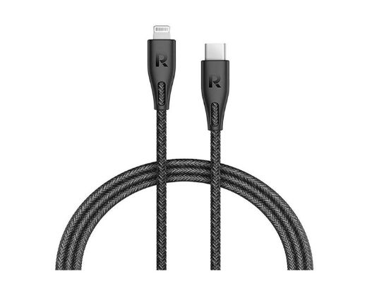 Picture of Ravpower USB-C to Lightning Nylon Cable 2M - Black