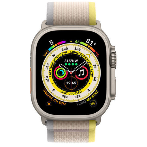 Picture of Apple Watch Ultra GPS + Cellular 49MM Titanium Case with Trail Loop M/L - Yellow / Beige