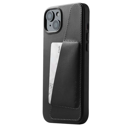 Picture of Mujjo Full Leather Wallet Case for iPhone 14 Plus - Black