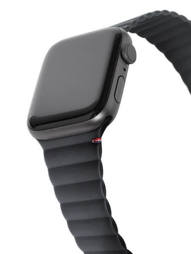 Picture of Decoded Silicone Magnet Traction Lite Strap for Apple Watch 49/45/44/42mm - Charcoal