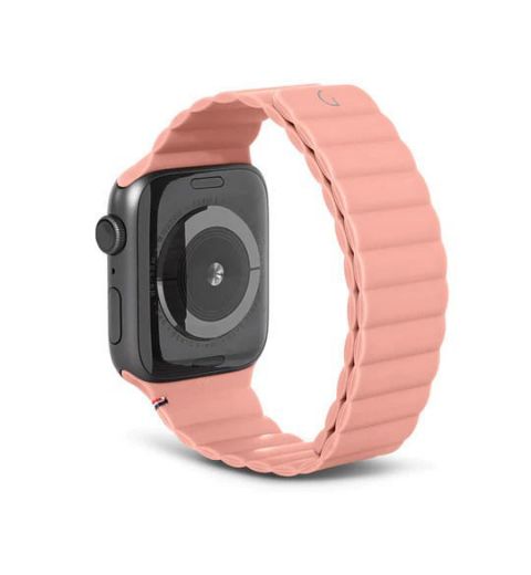 Picture of Decoded Silicone Magnet Traction Lite Strap for Apple Watch 49/45/44/42mm - Peach Pearl