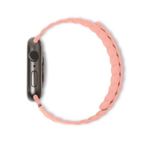 Picture of Decoded Silicone Magnet Traction Lite Strap for Apple Watch 49/45/44/42mm - Peach Pearl