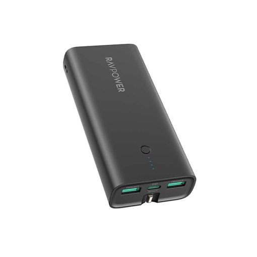 Picture of Ravpower 10000mAh Power Bank with UK Adapter - Black