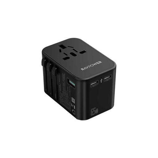 Picture of Ravpower GaN PD Pioneer 65W Travel Adapter 3-Ports - Black