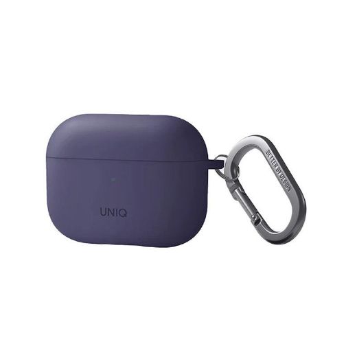 Picture of Uniq Nexo Active Hybrid Silicone AirPods Pro 2nd Gen with Sports Ear Hooks - Fig Purple