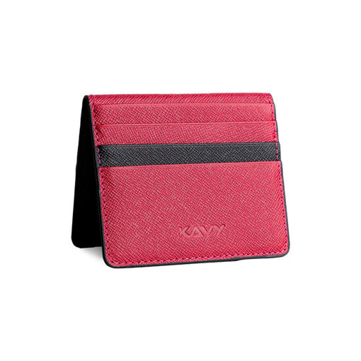 Picture of Kavy Slim Wallet Front Pocket Leather - Maroon