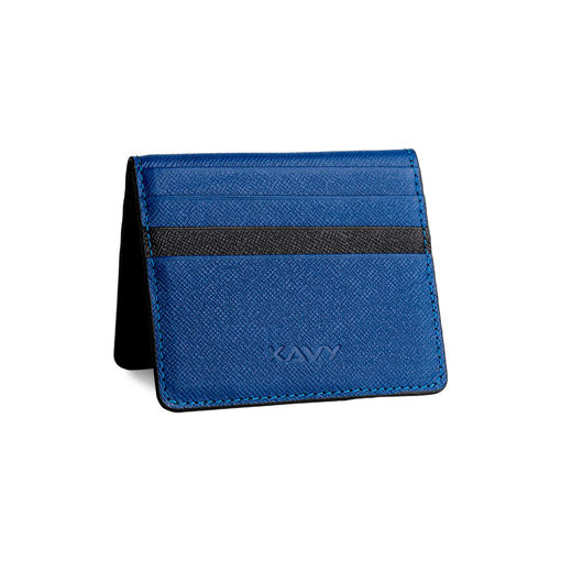 Picture of Kavy Slim Wallet Front Pocket Leather - Blue