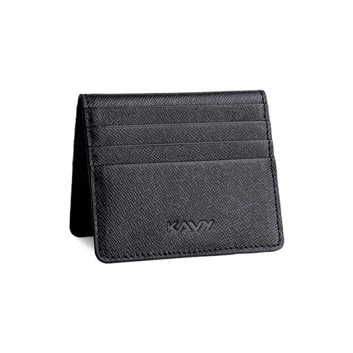 Picture of Kavy Slim Wallet Front Pocket Leather - Black