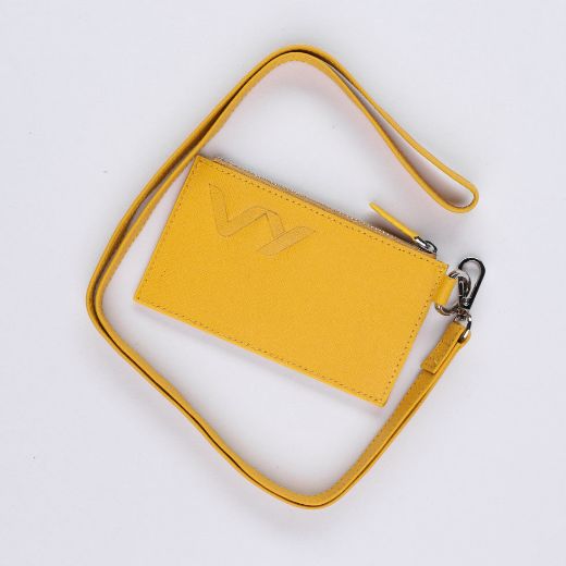 Picture of Kavy Necklace Leather Wallet - Yellow