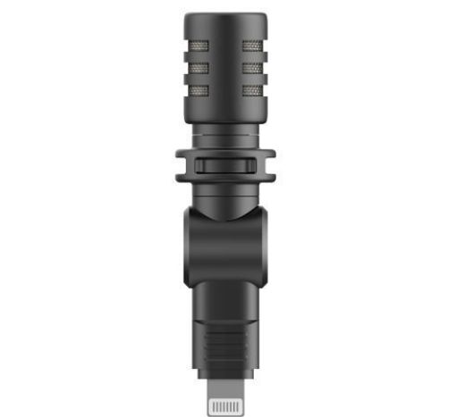 Picture of Boya BY-M100D Mininature Condenser Smartphone Mic with Lightning Connector - Black