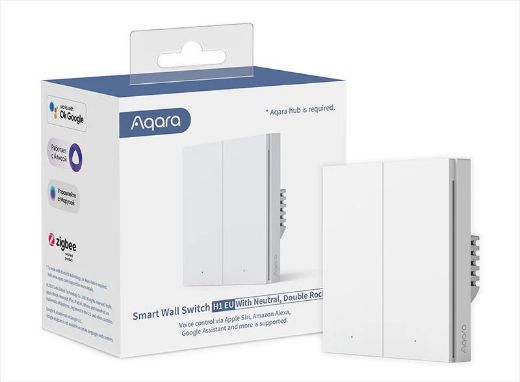 Picture of Aqara Smart Wall Switch H1 (With Neutral, Double Rocker) - White 