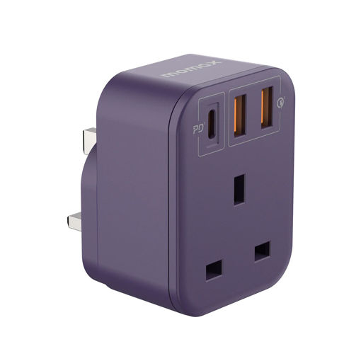 Picture of Momax OnePlug PD 20W 1-Outlet Cube Extension Socket - Purple