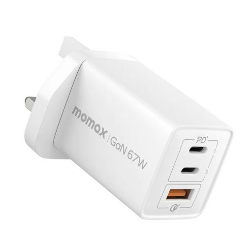 Picture of Momax OnePlug 67W 3-Port GaN Charger - White