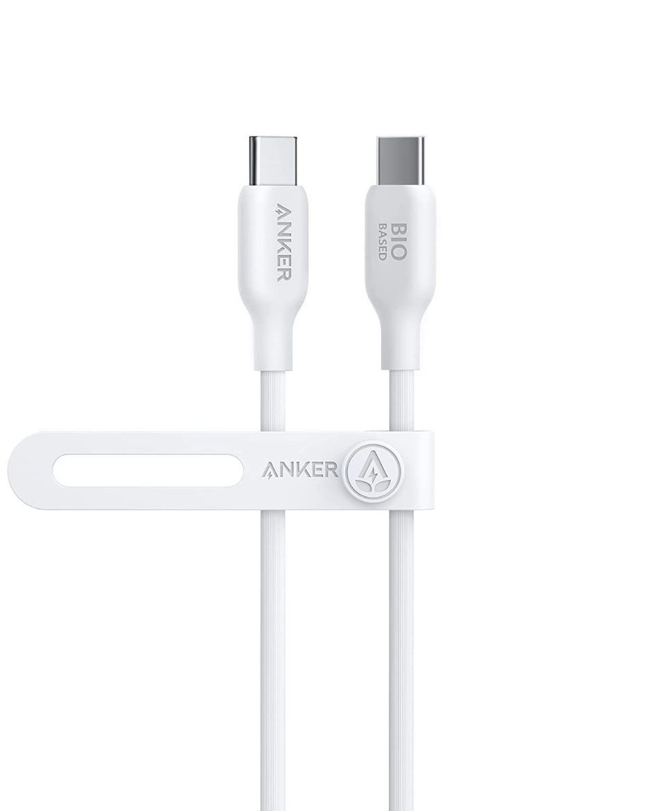 Picture of Anker PowerLine USB-C to USB-C Cable 140W Bio-Based 0.9M - White