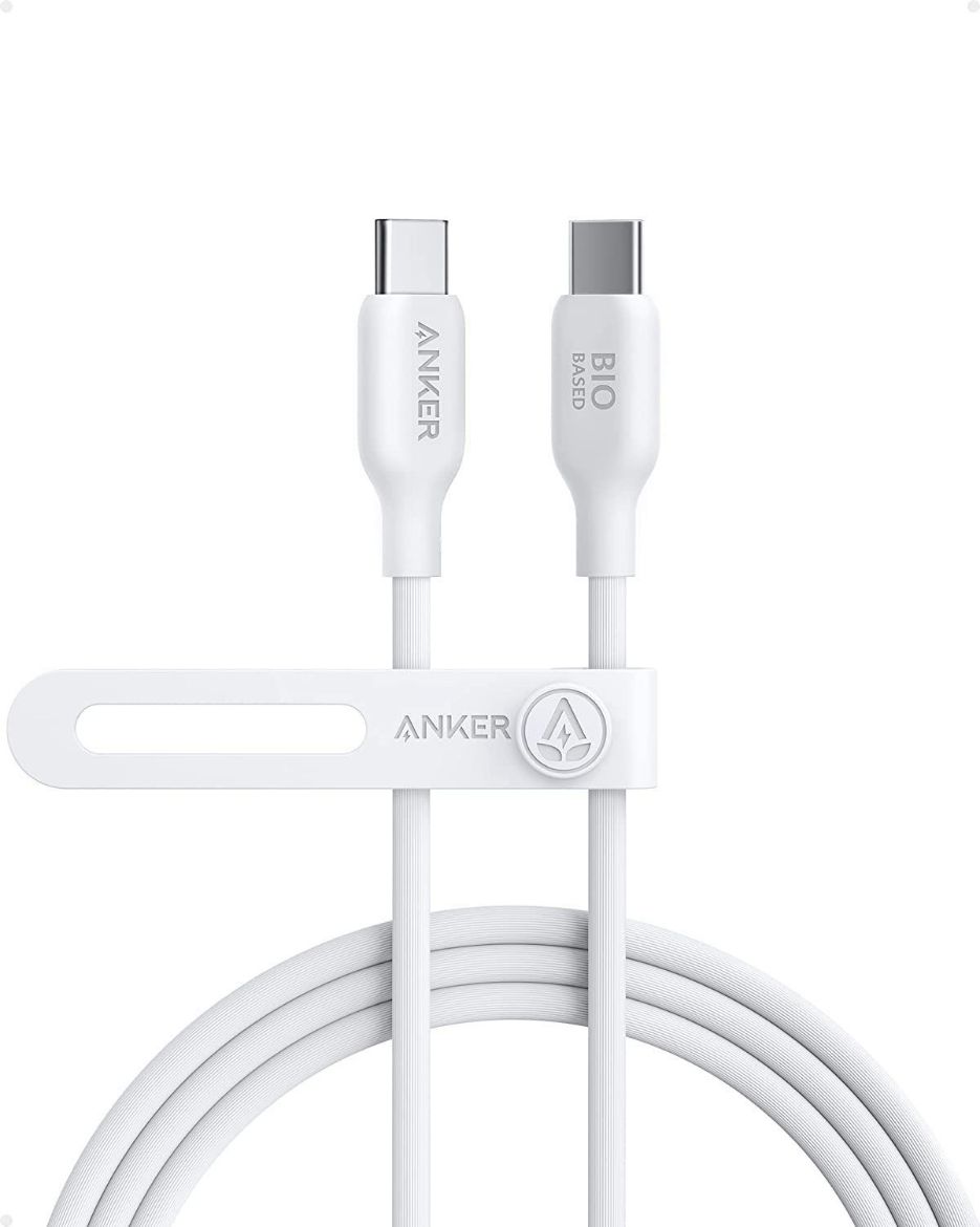 Picture of Anker PowerLine USB-C to USB-C Cable 140W Bio-Based 1.8M - White