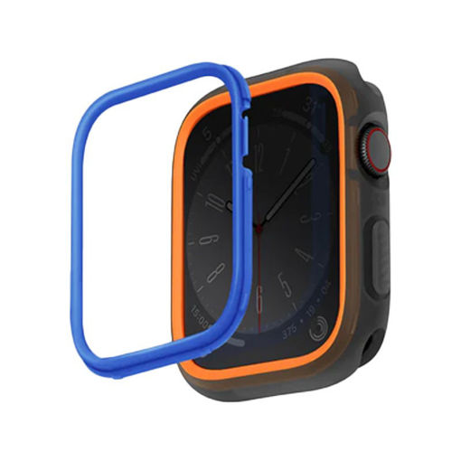 Picture of Uniq Moduo Apple Watch Case With Interchangeable Pc Bezel 45/44mm - Orange/Blue