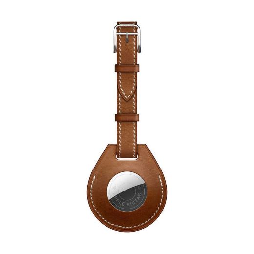 Picture of Wiwu Calfskin Luggage Tag Case for Apple AirTag - Brown